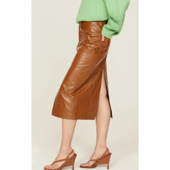 NWT A.L.C. Alden Skirt in Vegan Leather Sz. 10 - Picture 2 of 7